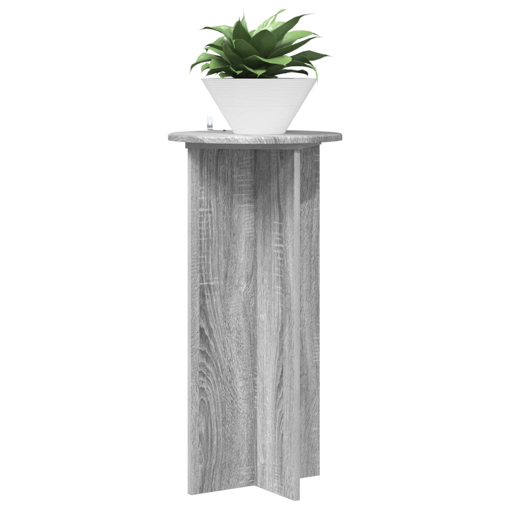 Produktbild för Växtställ 2 pcs Grå sonoma-ek 40 x 40 x 80 cm Konstruerat trä