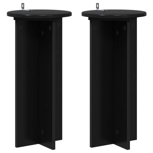 vidaXL Växtställ 2 pcs Svart 29,5 x 29,5 x 60 cm Konstruerat trä