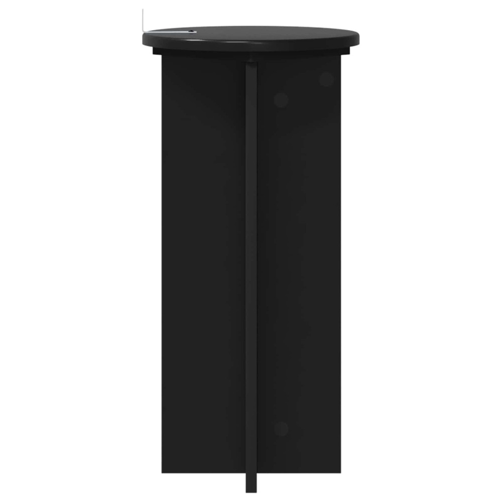 Produktbild för Växtställ 2 pcs Svart 29,5 x 29,5 x 60 cm Konstruerat trä