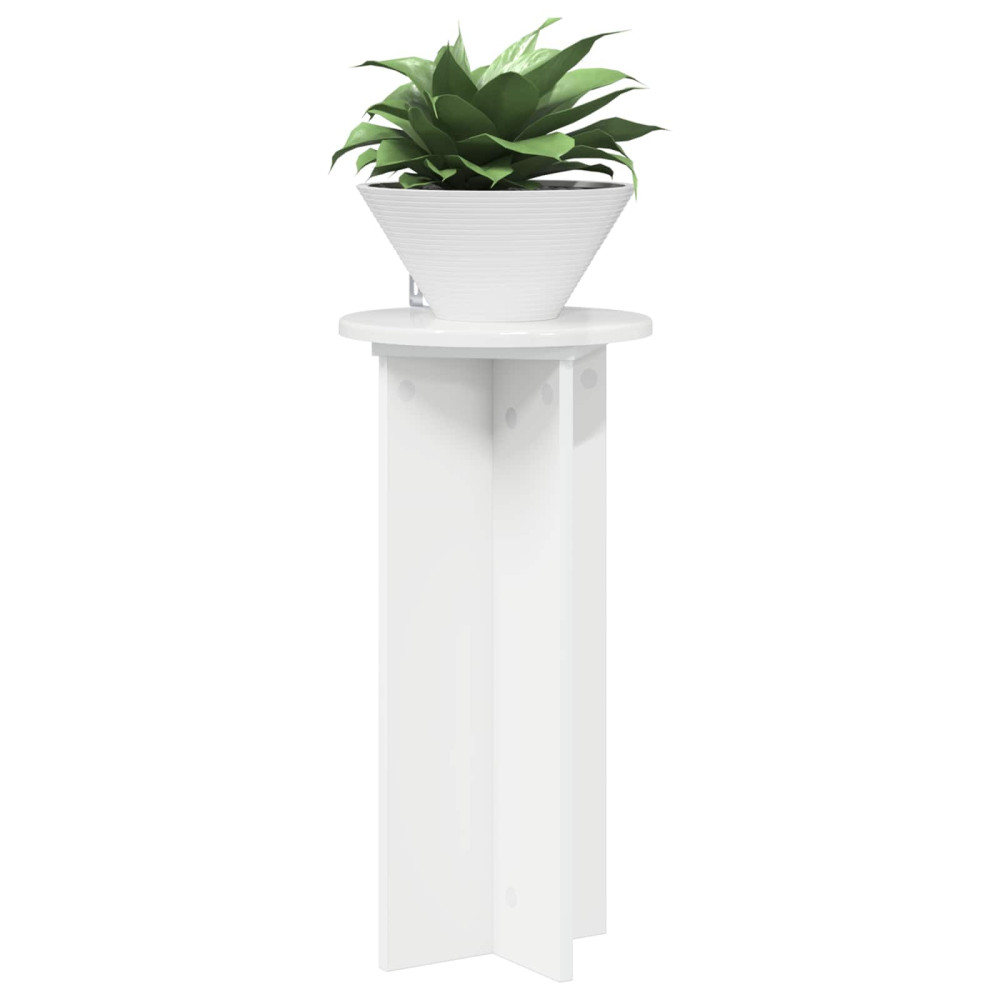 Produktbild för Växtställ 2 pcs Vit högglans 29,5 x 29,5 x 60 cm