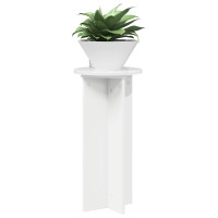 Produktbild för Växtställ 2 pcs Vit högglans 29,5 x 29,5 x 60 cm