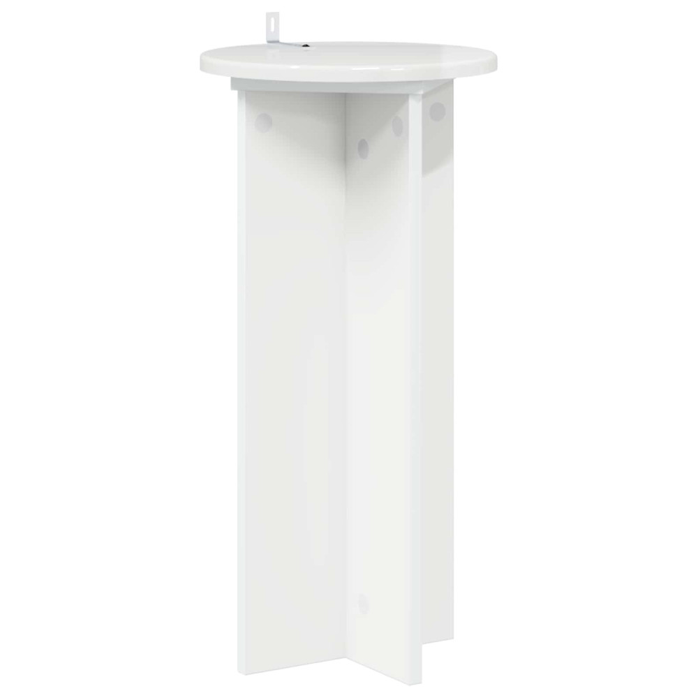 Produktbild för Växtställ 2 pcs Vit högglans 29,5 x 29,5 x 60 cm