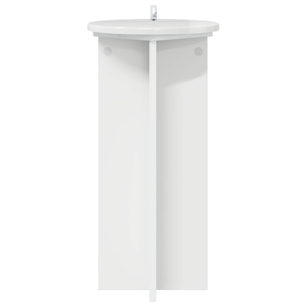 Produktbild för Växtställ 2 pcs Vit högglans 29,5 x 29,5 x 60 cm