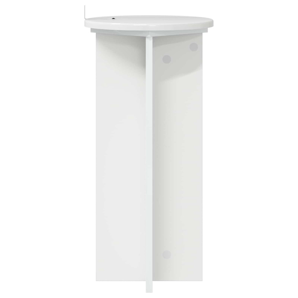 Produktbild för Växtställ 2 pcs Vit högglans 29,5 x 29,5 x 60 cm