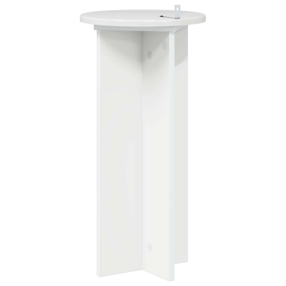 Produktbild för Växtställ 2 pcs Vit högglans 29,5 x 29,5 x 60 cm