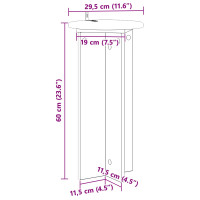 Produktbild för Växtställ 2 pcs Rökt ek 29,5 x 29,5 x 60 cm Konstruerat trä