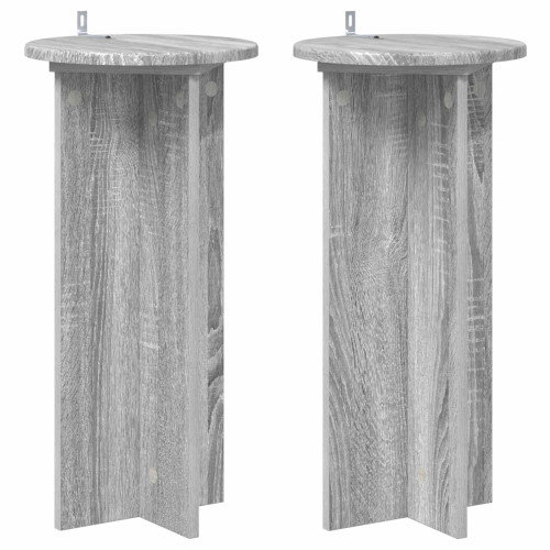 vidaXL Växtställ 2 pcs Grå sonoma-ek 29,5 x 29,5 x 60 cm