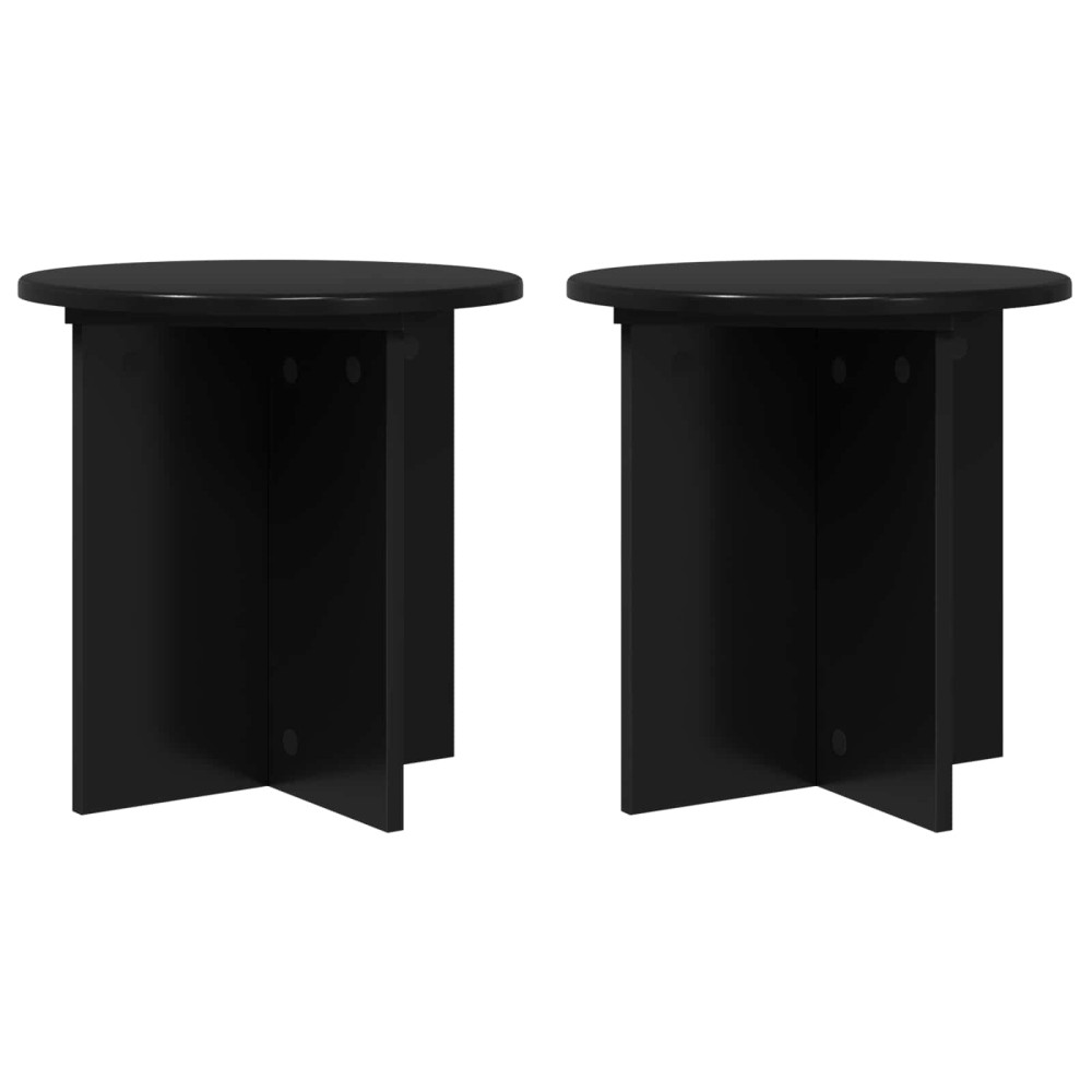 Produktbild för Växtställ 2 pcs Svart 40 x 40 x 40 cm Konstruerat trä
