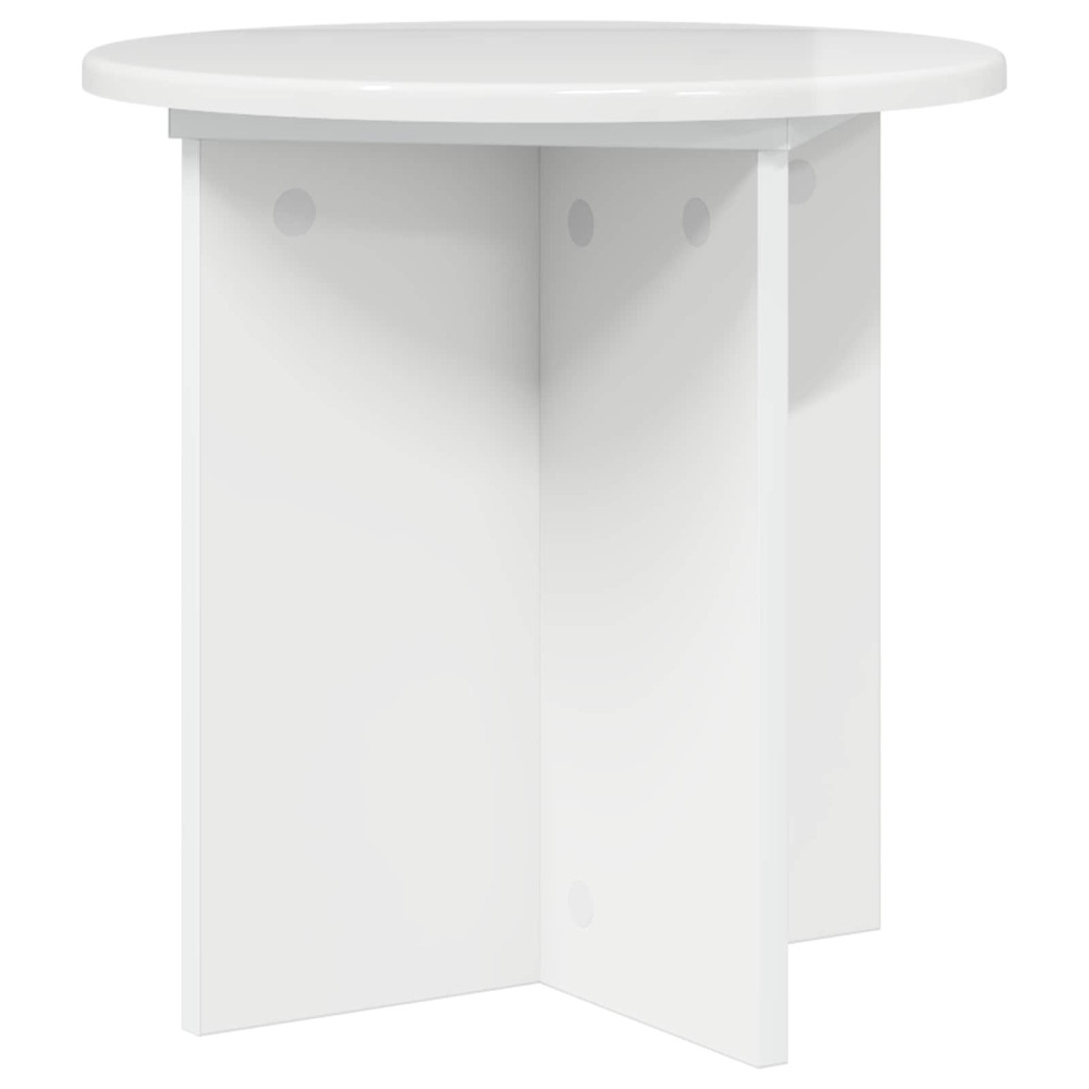Produktbild för Växtställ 2 pcs Vit högglans 40 x 40 x 40 cm Konstruerat trä