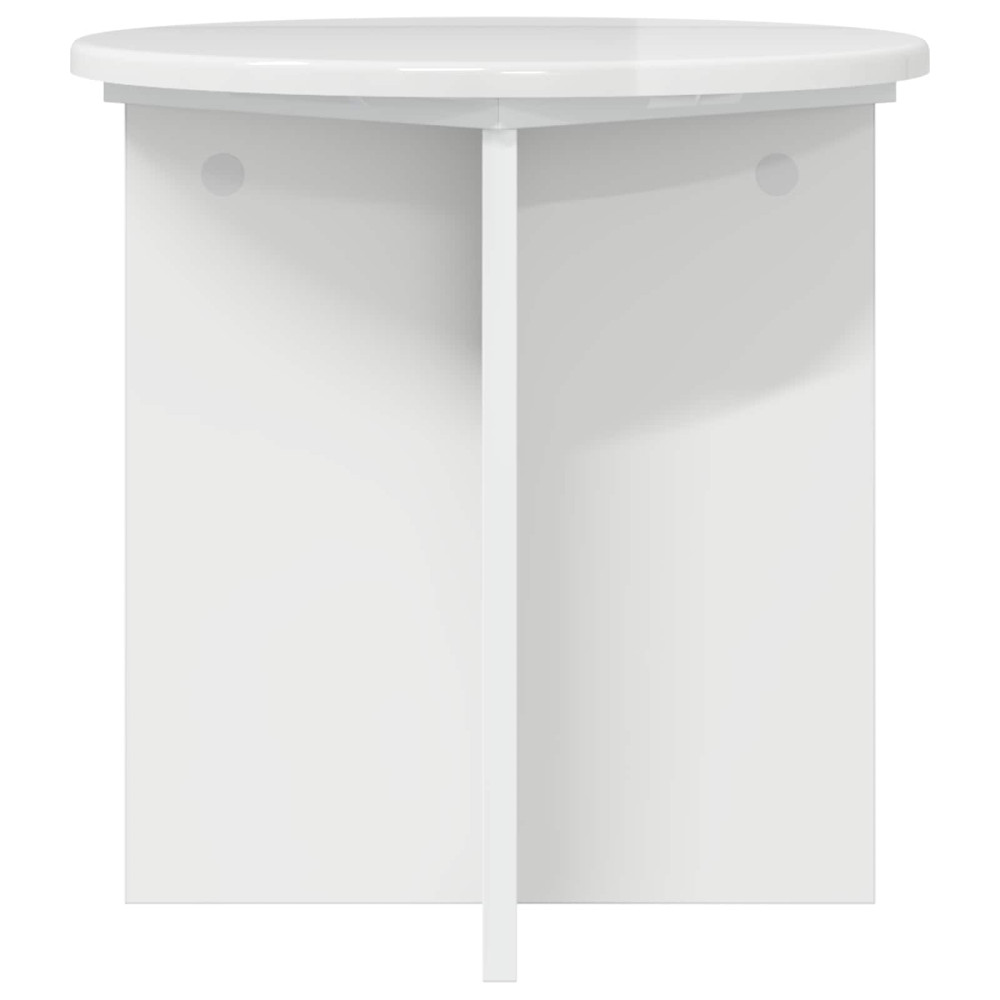 Produktbild för Växtställ 2 pcs Vit högglans 40 x 40 x 40 cm Konstruerat trä