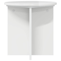 Produktbild för Växtställ 2 pcs Vit högglans 40 x 40 x 40 cm Konstruerat trä