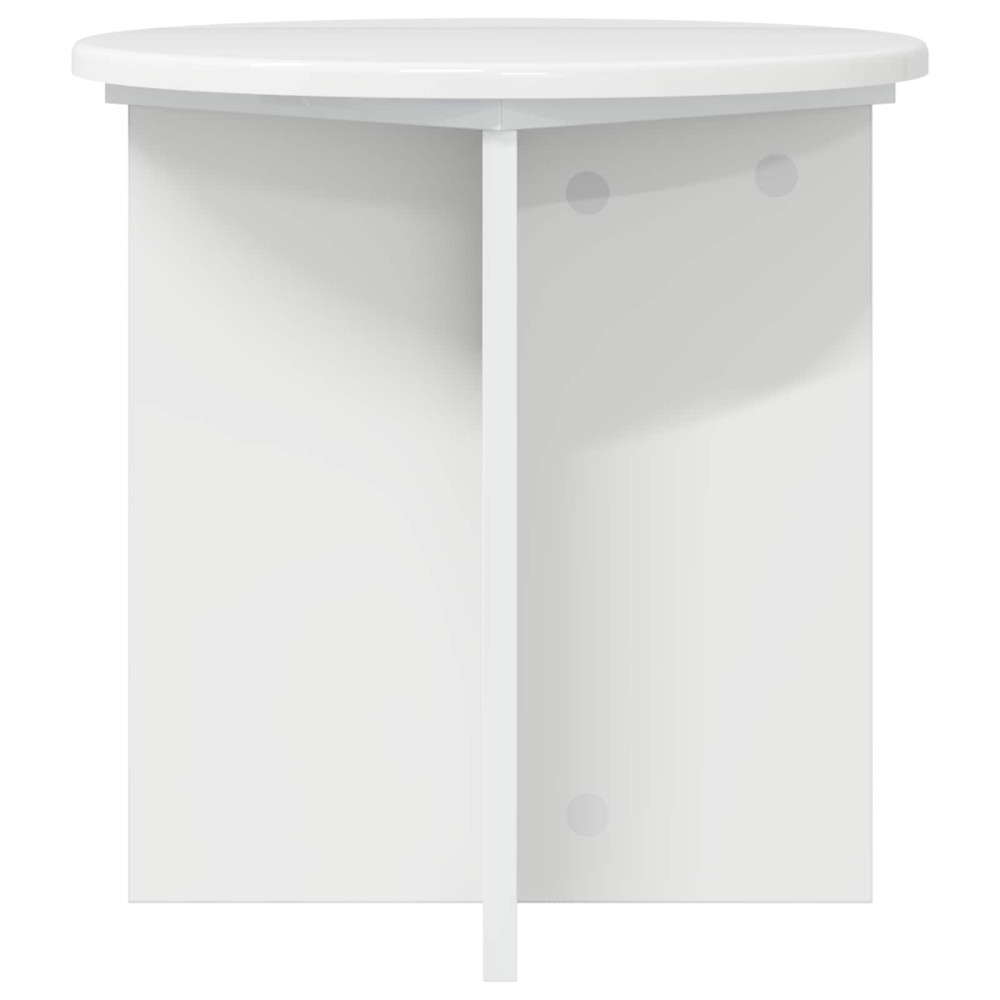 Produktbild för Växtställ 2 pcs Vit högglans 40 x 40 x 40 cm Konstruerat trä