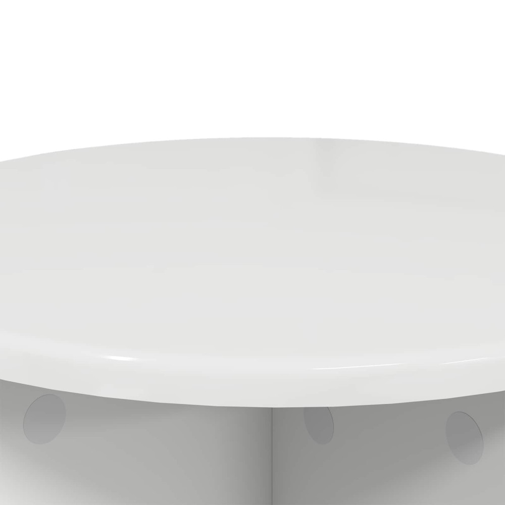 Produktbild för Växtställ 2 pcs Vit högglans 40 x 40 x 40 cm Konstruerat trä