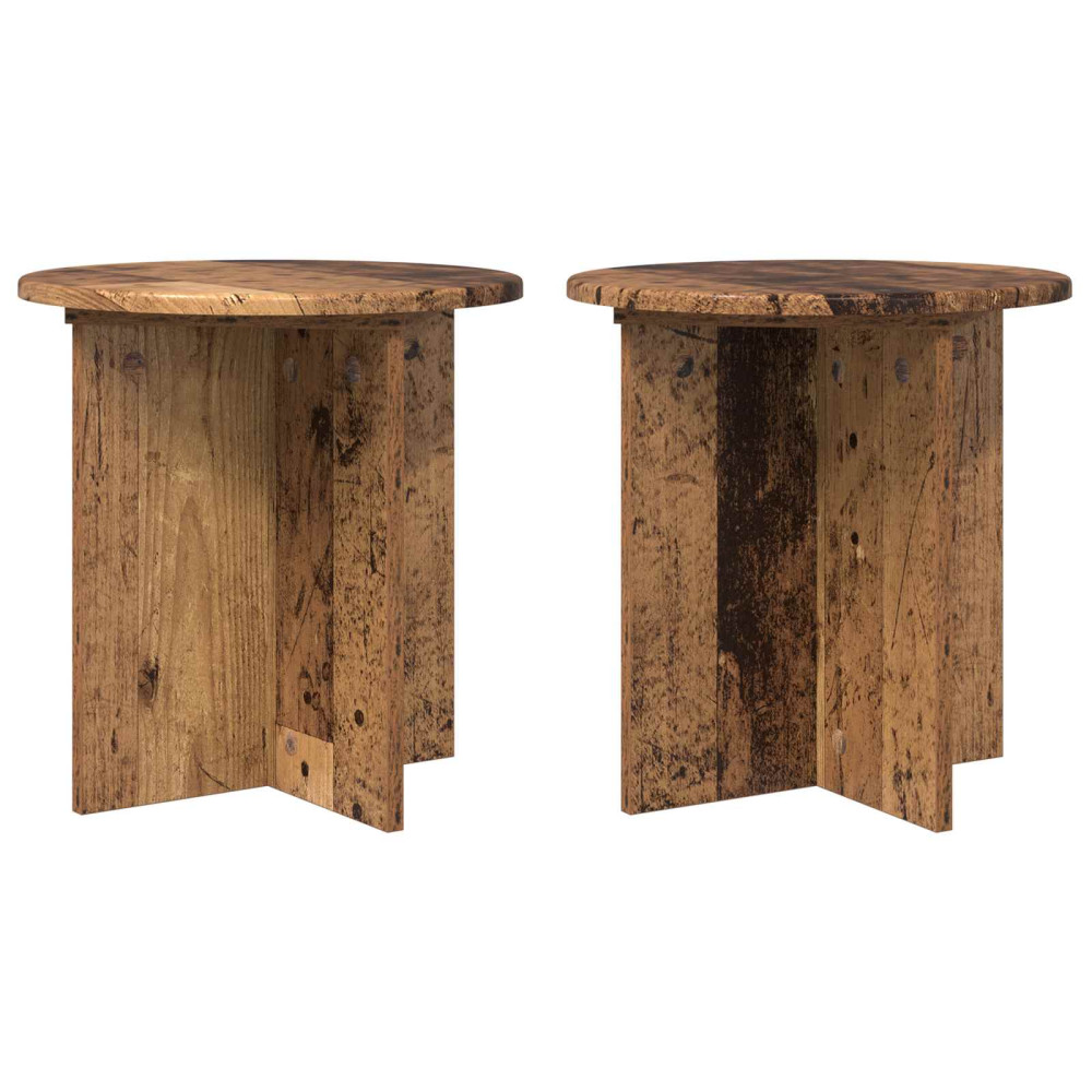 Produktbild för Växtställ 2 pcs Gammalt trä 40 x 40 x 40 cm Konstruerat trä