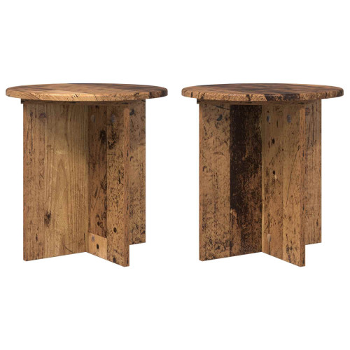 vidaXL Växtställ 2 pcs Gammalt trä 40 x 40 x 40 cm Konstruerat trä