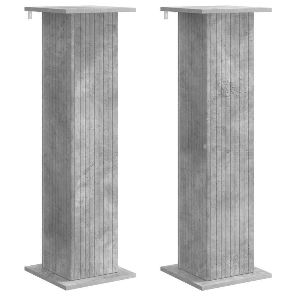 Produktbild för Växtställ 2 pcs Betonggrå 30,5 x 30 x 100,5 cm Konstruerat trä