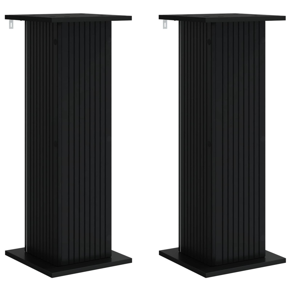 Produktbild för Växtställ 2 pcs Svart 30,5 x 30 x 80,5 cm Konstruerat trä