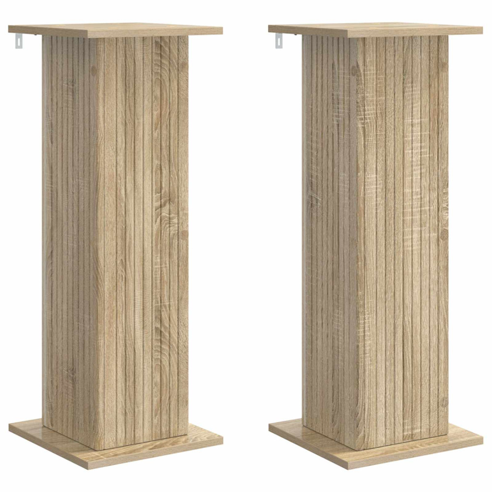 Produktbild för Växtställ 2 pcs Sonoma-ek 30,5 x 30 x 80,5 cm Konstruerat trä