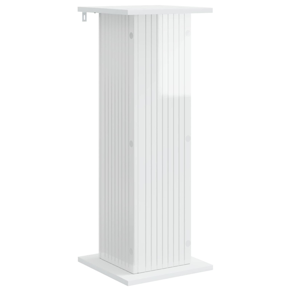 Produktbild för Växtställ Vit högglans 30,5 x 30 x 80,5 cm Konstruerat trä