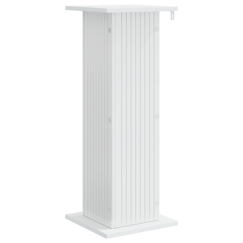 Produktbild för Växtställ Vit högglans 30,5 x 30 x 80,5 cm Konstruerat trä