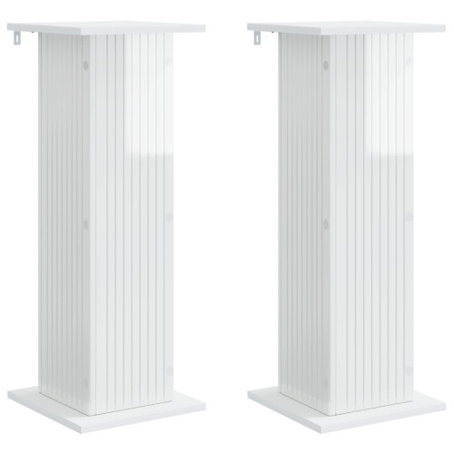 vidaXL Växtställ 2 pcs Vit högglans 30,5 x 30 x 80,5 cm