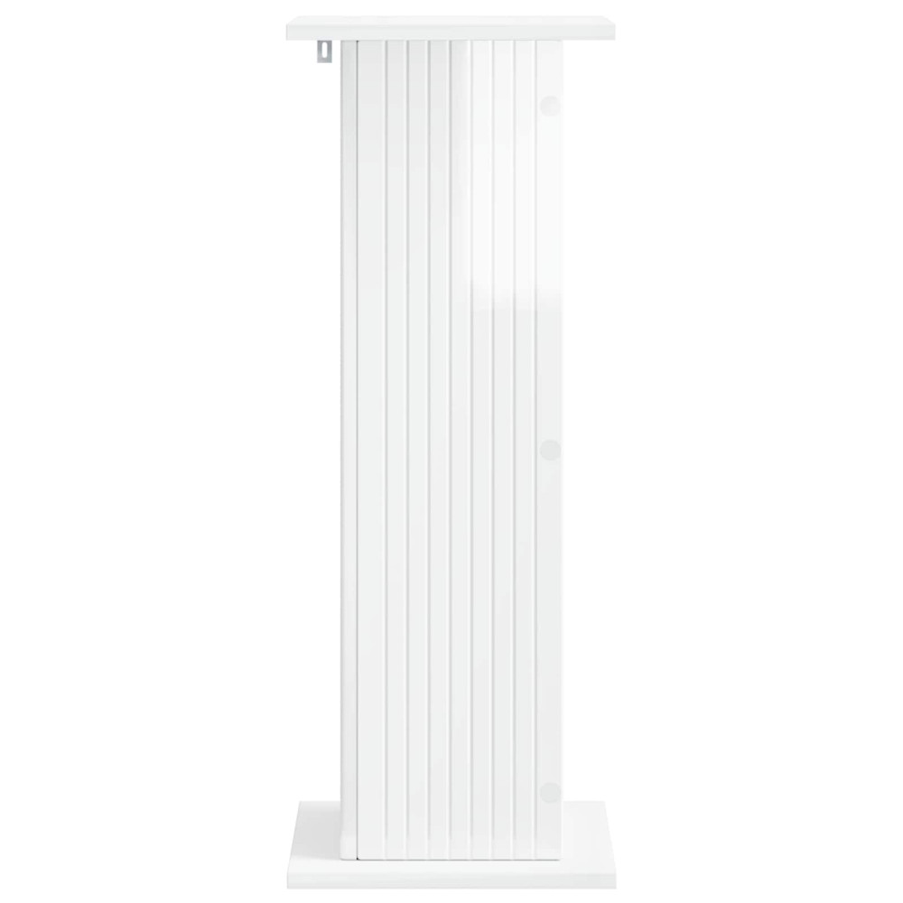 Produktbild för Växtställ 2 pcs Vit högglans 30,5 x 30 x 80,5 cm