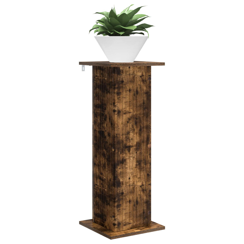 Produktbild för Växtställ Rökt ek 30,5 x 30 x 80,5 cm Konstruerat trä