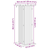 Produktbild för Växtställ Grå sonoma-ek 30,5 x 30 x 80,5 cm Konstruerat trä