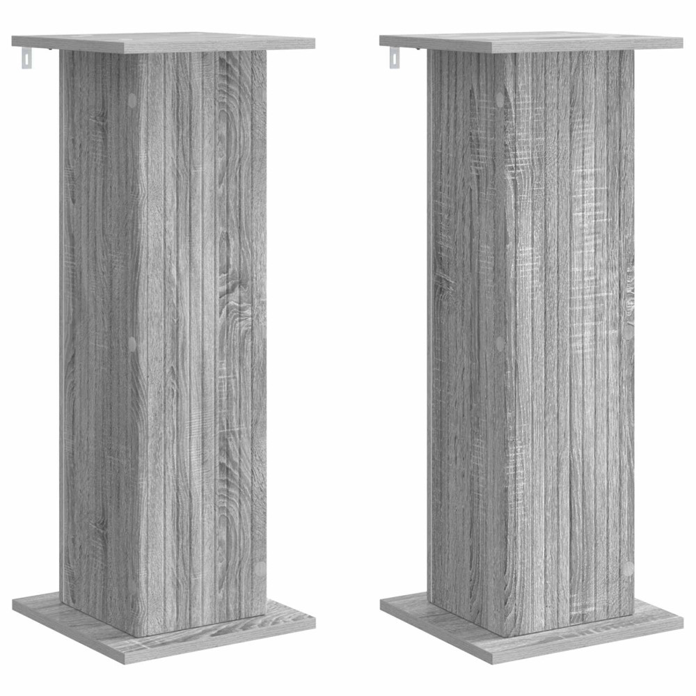 Produktbild för Växtställ 2 pcs Grå sonoma-ek 30,5 x 30 x 80,5 cm