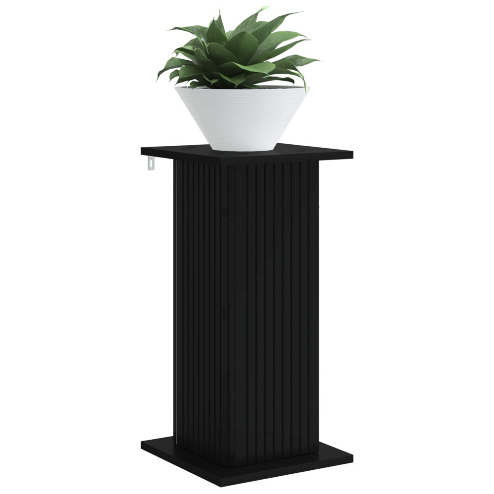 Produktbild för Växtställ Svart 30,5 x 30 x 60,5 cm Konstruerat trä