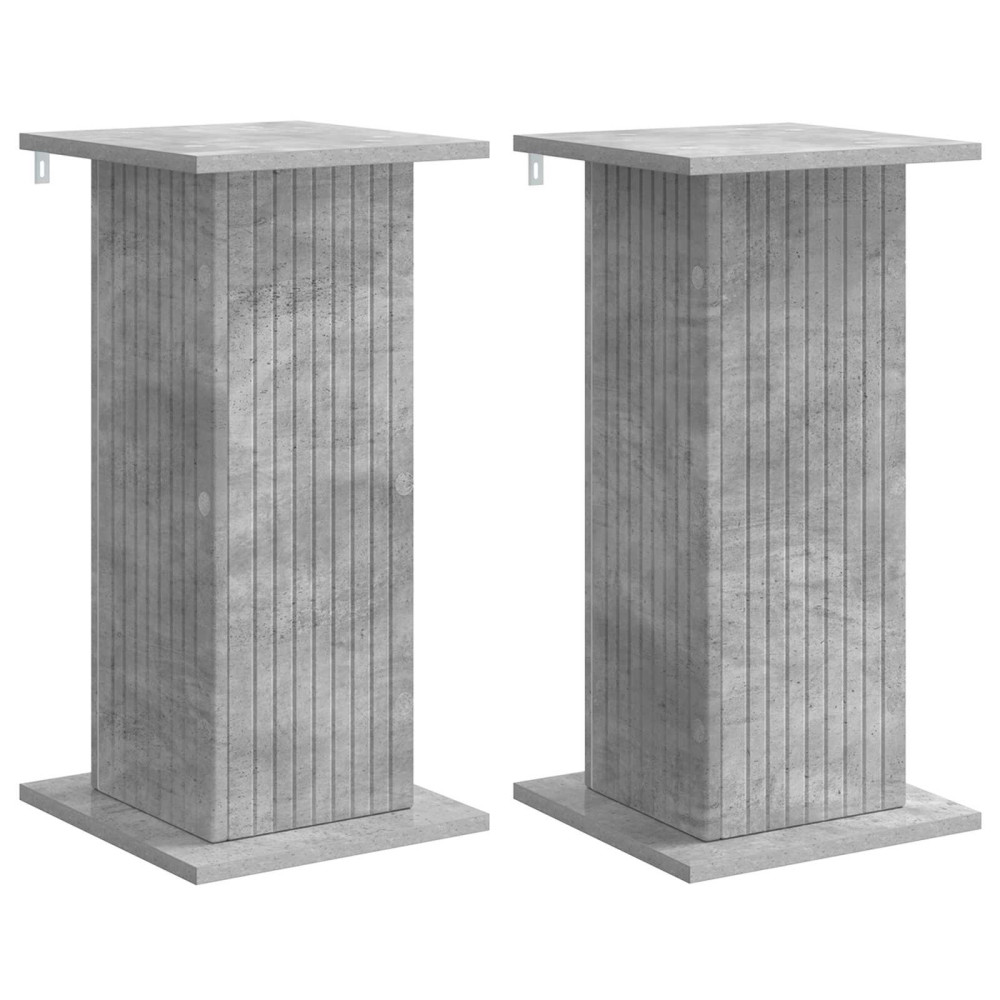 Produktbild för Växtställ 2 pcs Betonggrå 30,5 x 30 x 60,5 cm Konstruerat trä