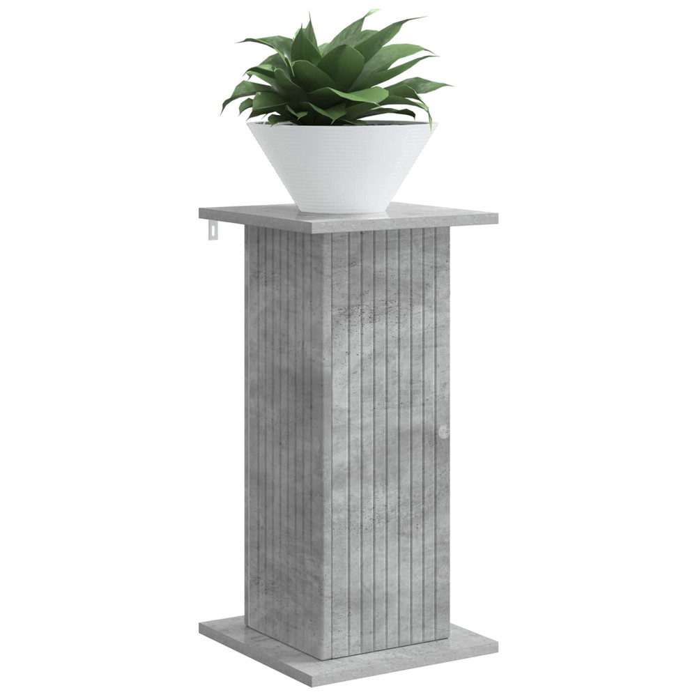 Produktbild för Växtställ 2 pcs Betonggrå 30,5 x 30 x 60,5 cm Konstruerat trä