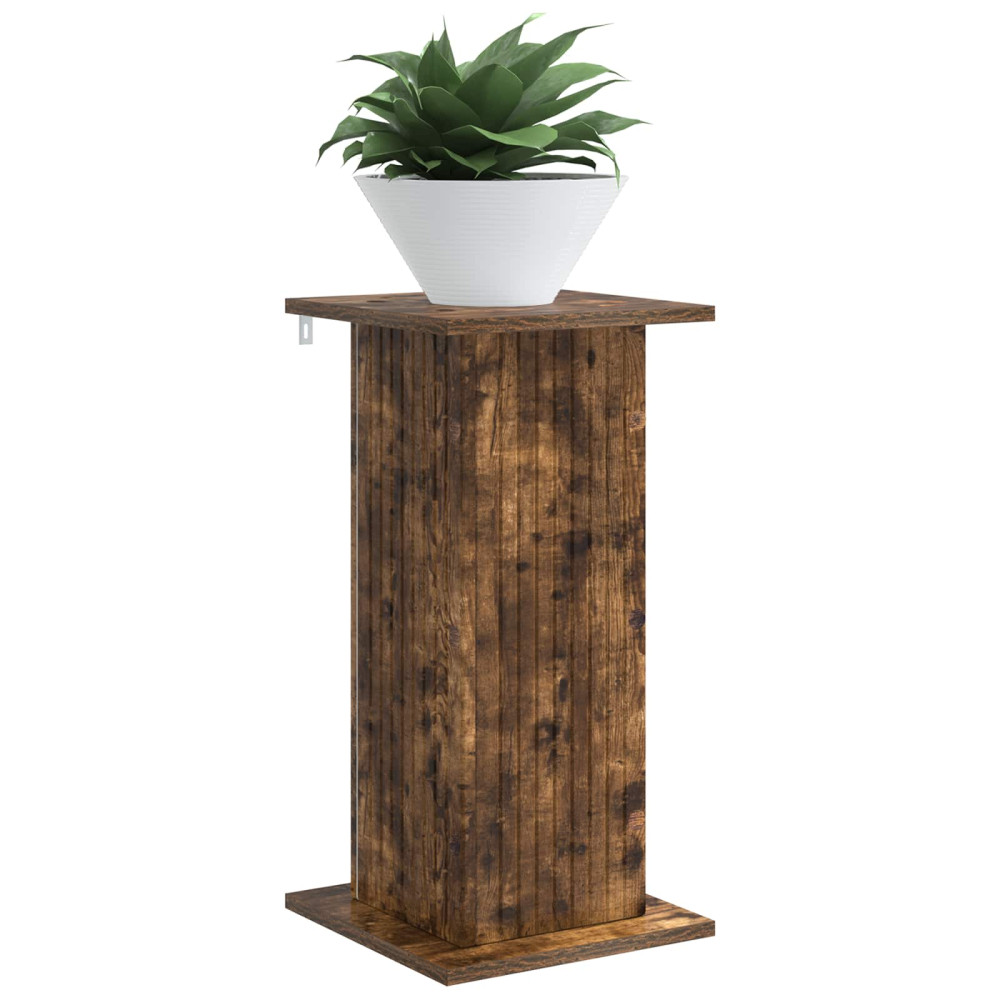 Produktbild för Växtställ Rökt ek 30,5 x 30 x 60,5 cm Konstruerat trä
