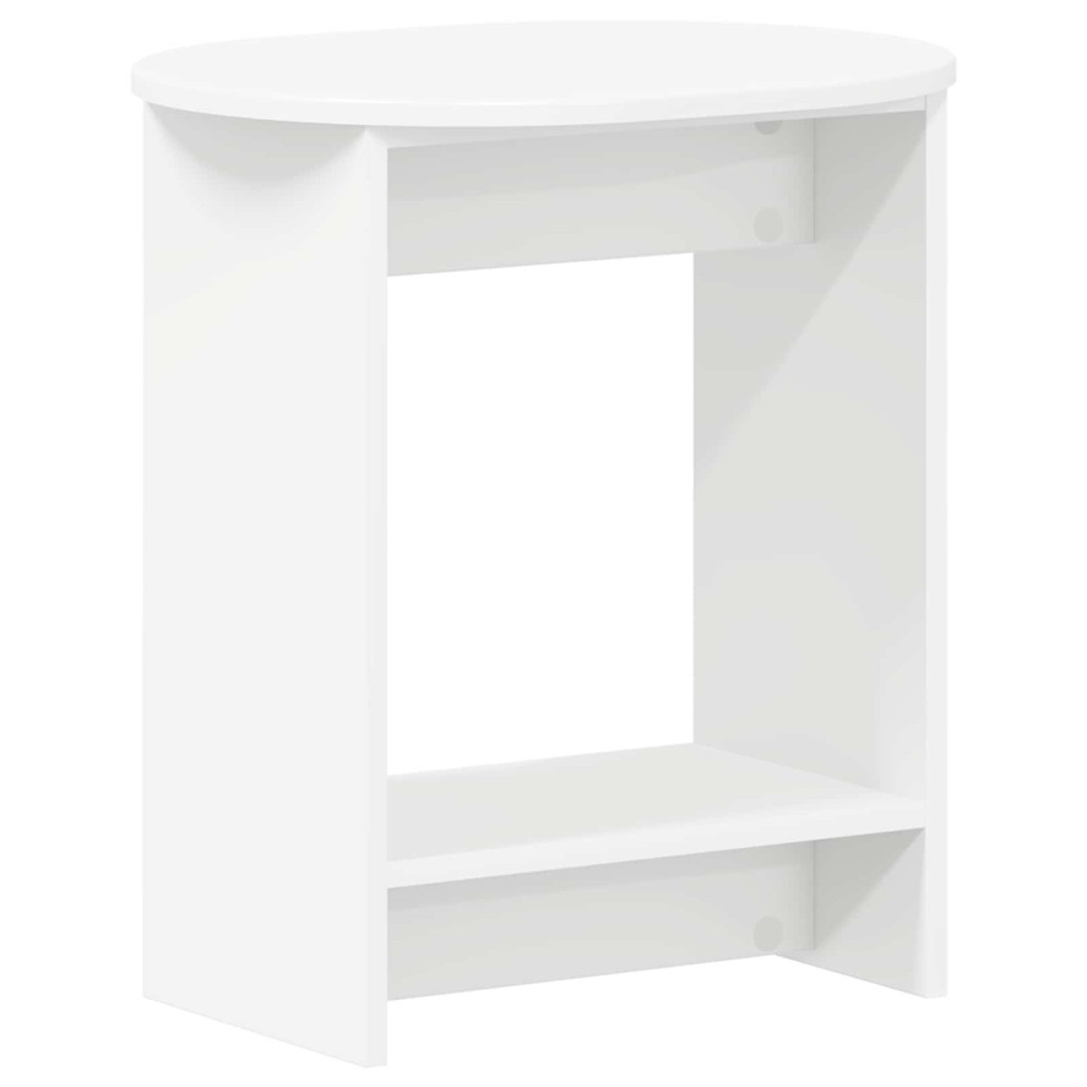 Produktbild för Sidobord Vit 50 x 39,5 x 55 cm Konstruerat trä