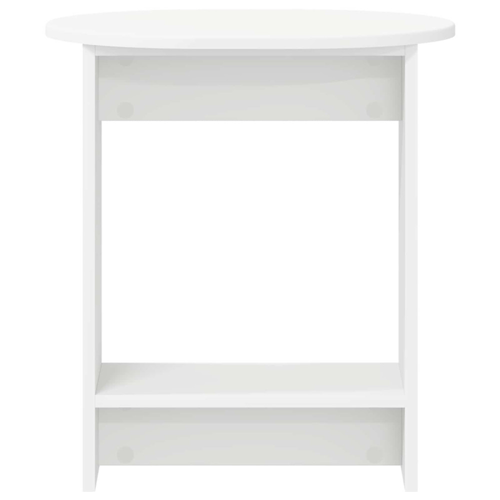 Produktbild för Sidobord Vit 50 x 39,5 x 55 cm Konstruerat trä