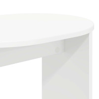 Produktbild för Sidobord Vit 50 x 39,5 x 55 cm Konstruerat trä