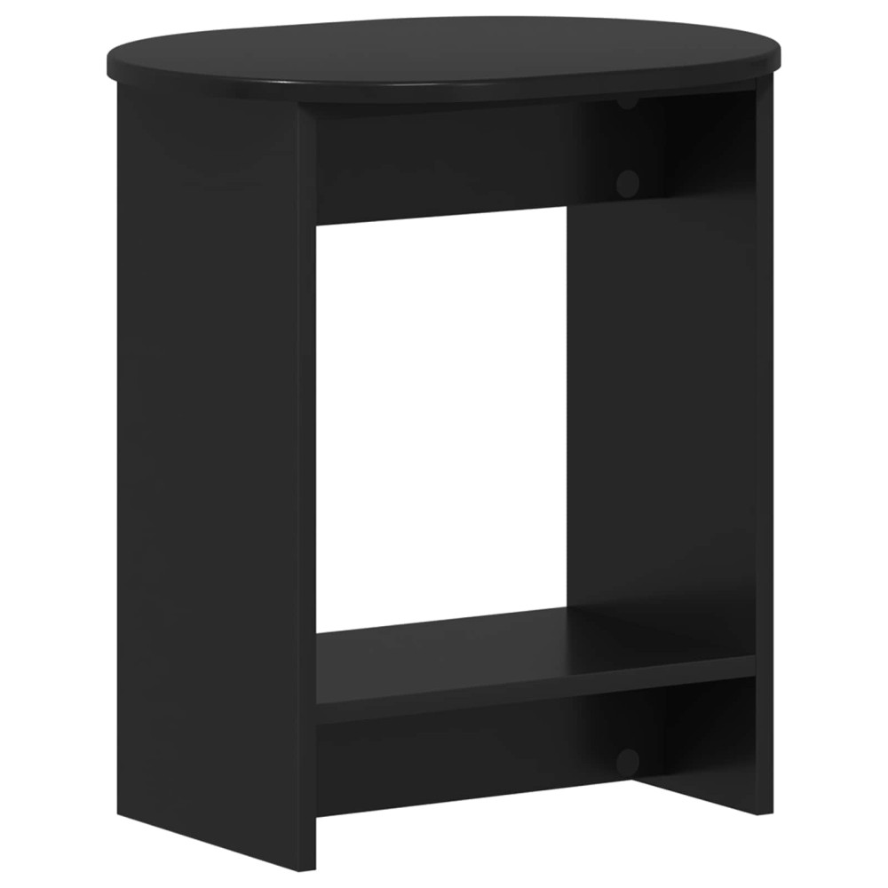 Produktbild för Sidobord Svart 50 x 39,5 x 55 cm Konstruerat trä