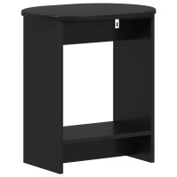 Produktbild för Sidobord Svart 50 x 39,5 x 55 cm Konstruerat trä