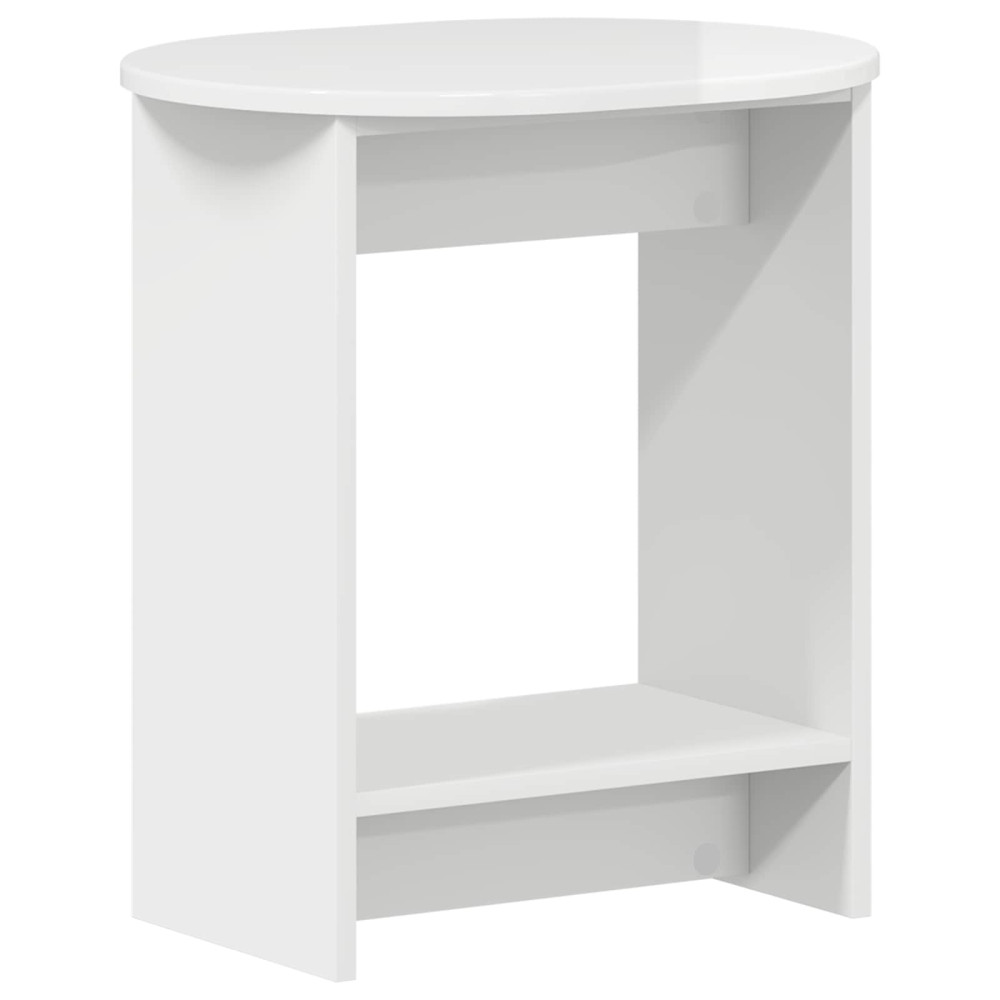 Produktbild för Sidobord Vit högglans 50 x 39,5 x 55 cm Konstruerat trä