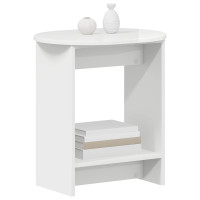Produktbild för Sidobord Vit högglans 50 x 39,5 x 55 cm Konstruerat trä