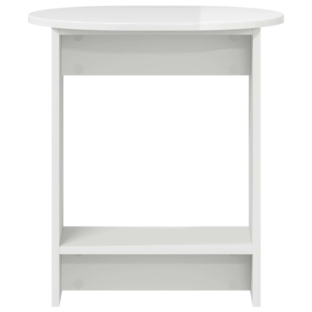 Produktbild för Sidobord Vit högglans 50 x 39,5 x 55 cm Konstruerat trä