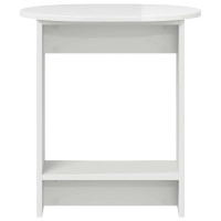 Produktbild för Sidobord Vit högglans 50 x 39,5 x 55 cm Konstruerat trä