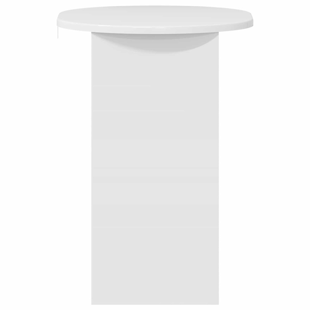 Produktbild för Sidobord Vit högglans 50 x 39,5 x 55 cm Konstruerat trä