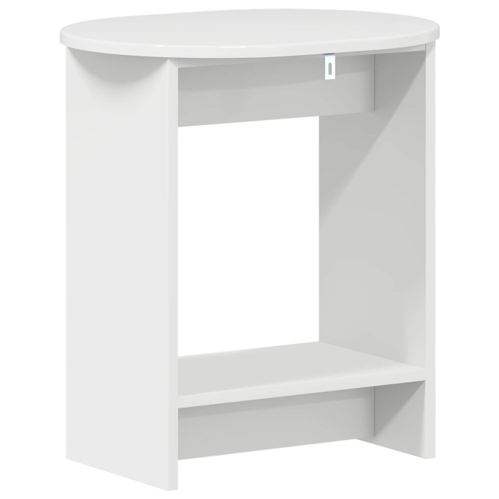 Produktbild för Sidobord Vit högglans 50 x 39,5 x 55 cm Konstruerat trä