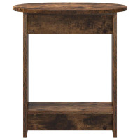 Produktbild för Sidobord Rökt ek 50 x 39,5 x 55 cm Konstruerat trä