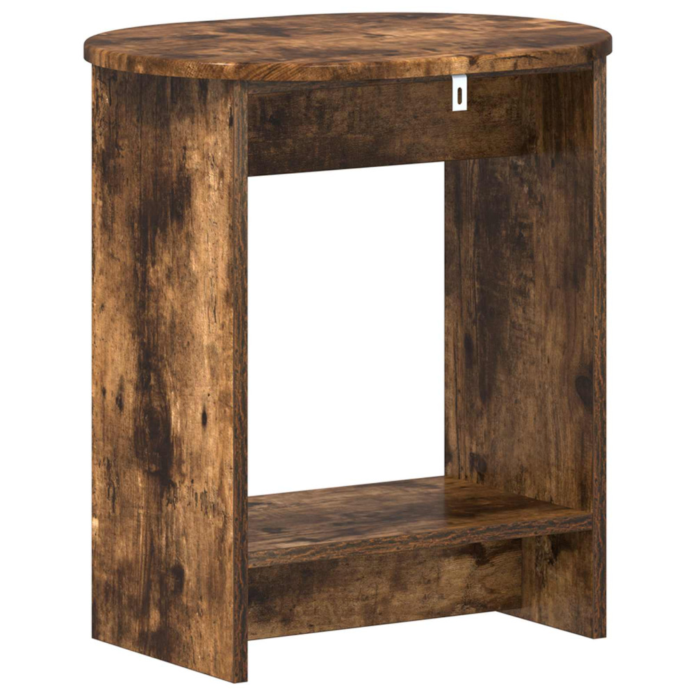 Produktbild för Sidobord Rökt ek 50 x 39,5 x 55 cm Konstruerat trä