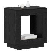 Produktbild för Sidobord Svart ek 60 x 40 x 65 cm Konstruerat trä