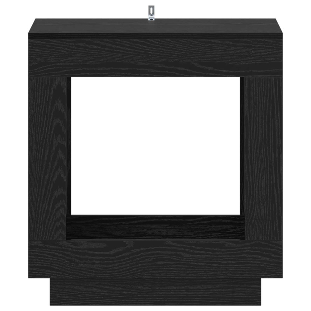 Produktbild för Sidobord Svart ek 60 x 40 x 65 cm Konstruerat trä