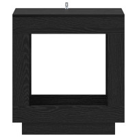 Produktbild för Sidobord Svart ek 60 x 40 x 65 cm Konstruerat trä