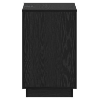 Produktbild för Sidobord Svart ek 60 x 40 x 65 cm Konstruerat trä